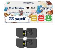 Compatible for Kyocera TK-5230K TK-5230C TK-5230M TK-5230Y Toner Cartridge Work for Kyocera EcoSys M5521cdn EcoSys M5521cdw EcoSys P5021cdn EcoSys Printers (2 Pack Black)