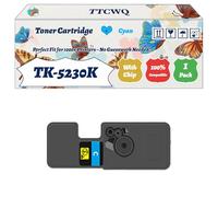 Compatible for Kyocera TK-5230K TK-5230C TK-5230M TK-5230Y Toner Cartridge Work for Kyocera EcoSys M5521cdn EcoSys M5521cdw EcoSys P5021cdn EcoSys Printers (1 Pack Cyan)