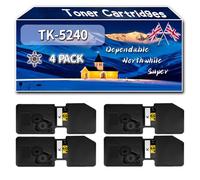 Compatible for Kyocera TK-5240 Toner Cartridges, Work for Kyocera ECOSYS M 5526 Series P 5026 cdn P 5026 Printers (4 Pack Black)