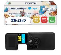 Compatible for Kyocera TK-5240 Toner Cartridges Work for Kyocera ECOSYS M 5526 Series P 5026 cdn P 5026 cdw Printers, with Chip, High Yield 4000 Pages, High-Definition Printing (1 Pack Cyan)