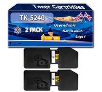 Compatible for Kyocera TK-5240 Toner Cartridges, Work for Kyocera ECOSYS M 5526 Series P 5026 cdn P 5026 Printers (2 Pack Black)
