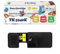 Compatible for Kyocera TK-5240K TK-5240C TK-5240M TK-5240Y Toner Cartridge Work for Kyocera EcoSys M5526cdn EcoSys M5526cdw EcoSys P5026cdn EcoSys Printers (1 Pack Yellow)