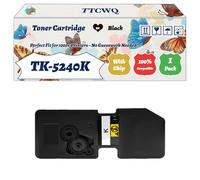 Compatible for Kyocera TK-5240K TK-5240C TK-5240M TK-5240Y Toner Cartridge Work for Kyocera EcoSys M5526cdn EcoSys M5526cdw EcoSys P5026cdn EcoSys Printers (1 Pack Black)