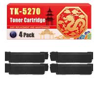Compatible for Kyocera TK-5270 ECOSYS M6230cidn M6630cidn P6230cdn Toner Cartridge Printers, With Chip Large Capacity 8000 Pages (4 Pack Black)