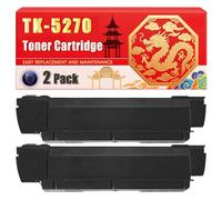 Compatible for Kyocera TK-5270 ECOSYS M6230cidn M6630cidn P6230cdn Toner Cartridge Printers, With Chip Large Capacity 8000 Pages (2 Pack Black)