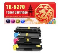 Compatible for Kyocera TK-5270 ECOSYS M6230cidn M6630cidn P6230cdn Toner Cartridge Printers, With Chip Large Capacity 8000 Pages (4-Pack BK/C/M/Y)