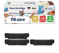 Compatible for Kyocera TK-5270 Toner Cartridge Work for Kyocera ECOSYS M6230cidn M6630cidn P6230cdn Printers, with Chip, High Yield 8000 Pages, High-Definition Printing (3 Pack Black)