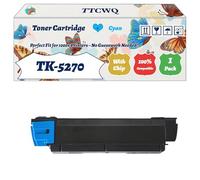 Compatible for Kyocera TK-5270 Toner Cartridge Work for Kyocera ECOSYS M6230cidn M6630cidn P6230cdn Printers, with Chip, High Yield 8000 Pages, High-Definition Printing (1 Pack Cyan)