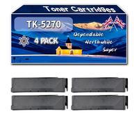 Compatible for Kyocera TK-5270 Toner Cartridges, Work for Kyocera ECOSYS M 6230 cidn M 6230 cidnt M 6630 cidn P 6230 Printers (4 Pack Black)