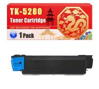 Compatible for Kyocera TK-5280 ECOSYS M6235cidn ECOSYS M6635cidn ECOSYS P6235cdn Toner Cartridge Printers, With Chip Large Capacity 13000 Pages (1 Pack Cyan)