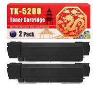 Compatible for Kyocera TK-5280 ECOSYS M6235cidn ECOSYS M6635cidn ECOSYS P6235cdn Toner Cartridge Printers, With Chip Large Capacity 13000 Pages (2 Pack Black)