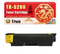 Compatible for Kyocera TK-5280 ECOSYS M6235cidn ECOSYS M6635cidn ECOSYS P6235cdn Toner Cartridge Printers, With Chip Large Capacity 13000 Pages (1 Pack Yellow)