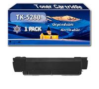 Compatible for Kyocera TK-5280 Toner Cartridge, Work for Kyocera ECOSYS M6235cidn ECOSYS M6635cidn ECOSYS P6235cdn Printers, Toner Cartridge TK-5280C TK-5280M TK-5280Y TK-5280K (1 Pack Black)