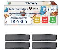 Compatible for Kyocera TK-5305 Toner Cartridges Work for Kyocera TASKalfa 350 ci TASKalfa 351 ci Printers, with Chip, High Yield 12000 Pages, High-Definition Printing (4 Pack Black)