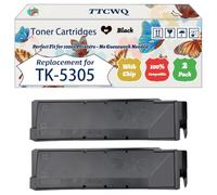 Compatible for Kyocera TK-5305 Toner Cartridges Work for Kyocera TASKalfa 350 ci TASKalfa 351 ci Printers, with Chip, High Yield 12000 Pages, High-Definition Printing (2 Pack Black)