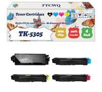 Compatible for Kyocera TK-5305 Toner Cartridges Work for Kyocera TASKalfa 351ci 350ci Printer, with Chip, High Yield 15000 Pages, High-Definition Printing (4-Pack BK/C/M/Y)