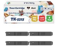Compatible for Kyocera TK-5315 Toner Cartridge Work for Kyocera TASKalfa 408ci 508ci Printers, with Chip, High Yield 24000 Pages, High-Definition Printing (4 Pack Black)