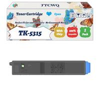 Compatible for Kyocera TK-5315 Toner Cartridge Work for Kyocera TASKalfa 408ci 508ci Printers, with Chip, High Yield 24000 Pages, High-Definition Printing (1 Pack Cyan)