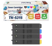 Compatible for Kyocera TK-5315 Toner Cartridge Work for Kyocera TASKalfa 408ci TASKalfa 508ci Printers, with Chip, High Yield 24000 Pages, High-Definition Printing (4-Pack BK/C/M/Y)