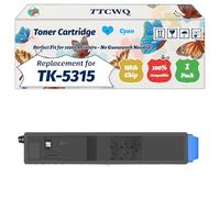 Compatible for Kyocera TK-5315 Toner Cartridge Work for Kyocera TASKalfa 408ci TASKalfa 508ci Printers, with Chip, High Yield 24000 Pages, High-Definition Printing (1 Pack Cyan)