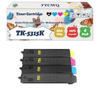 Compatible for Kyocera TK-5315K TK-5315C TK-5315M TK-5315Y Toner Cartridge Work for Kyocera TASKalfa 408ci TASKalfa Printers (4-Pack BK/C/M/Y)