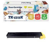 Compatible for Kyocera TK-5315K TK-5315C TK-5315M TK-5315Y Toner Cartridge Work for Kyocera TASKalfa 408ci TASKalfa Printers (1 Pack Yellow)
