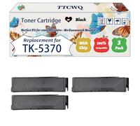 Compatible for Kyocera TK-5370 TK-5370K TK-5370C TK-5370M TK-5370Y TK5370 Toner Cartridge Work for Kyocera ECOSYS MA3500cifx ECOSYS MA3500cix ECOSYS Printers (3 Pack Black)