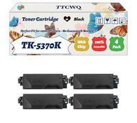 Compatible for Kyocera TK-5370K TK-5370C TK-5370M TK-5370Y Toner Cartridge Work for Kyocera EcoSys PA3500cx EcoSys MA3500cifx EcoSys Printers (4 Pack Black)