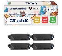 Compatible for Kyocera TK-5380K TK-5380C TK-5380M TK-5380Y Toner Cartridge Work for Kyocera EcoSys MA4000cifx EcoSys MA4000cix EcoSys Printers (4 Pack Black)