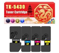 Compatible for Kyocera TK-5430 ECOSYS MA2100 ECOSYS PA2100 Toner Cartridge Printers, With Chip Large Capacity 1250 Pages (4-Pack BK/C/M/Y)