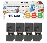 Compatible for Kyocera TK-5430 Toner Cartridges Work for Kyocera ECOSYS MA2100 MA2100cfwx MA2100cfx Printers, with Chip, High Yield 2250 Pages, High-Definition Printing (4 Pack Black)