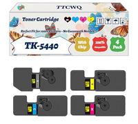 Compatible for Kyocera TK-5440 Toner Cartridge Work for Kyocera EcoSys MA2100cfx EcoSys MA2100cwfx Printers, with Chip, High Yield 3800 Pages, High-Definition Printing (4-Pack BK/C/M/Y)