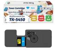 Compatible for Kyocera TK-5450 Toner Cartridge Work for Kyocera ECOSYS MA2600cfx MA2600cwfx PA2600cwx PA2600cx Printers, with Chip, High Yield 4100 Pages, High-Definition Printing (1 Pack Cyan)