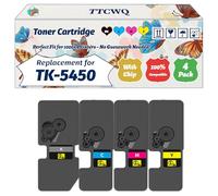 Compatible for Kyocera TK-5450 Toner Cartridge Work for Kyocera ECOSYS MA2600cfx MA2600cwfx PA2600cwx PA2600cx Printers, with Chip, High Yield 4100 Pages, High-Definition Printing (4-Pack BK/C/M/Y)