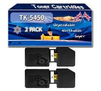 Compatible for Kyocera TK-5450 Toner Cartridges, Work for Kyocera Ecosys PA2600cx PA2600cwx MA2600cwx MA2600cwfx Printers, Toner Cartridges TK-5450K TK-5450C TK-5450M TK-5450Y (2 Pack Black)