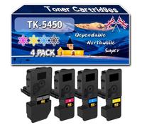 Compatible for Kyocera TK-5450 Toner Cartridges, Work for Kyocera Ecosys PA2600cx PA2600cwx MA2600cwx MA2600cwfx Printers, Toner Cartridges TK-5450K TK-5450C TK-5450M TK-5450Y (4-Pack BK/C/M/Y)