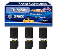 Compatible for Kyocera TK-5450 Toner Cartridges, Work for Kyocera Ecosys PA2600cx PA2600cwx MA2600cwx MA2600cwfx Printers, Toner Cartridges TK-5450K TK-5450C TK-5450M TK-5450Y (3 Pack Black)