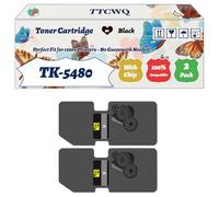 Compatible for Kyocera TK-5480 Toner Cartridge Work for Kyocera Ecosys PA2101cx PA2101cwx MA2101cfx MA2101cwfx Printers, with Chip, High Yield 1500 Pages, High-Definition Printing (2 Pack Black)