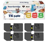 Compatible for Kyocera TK-5480 Toner Cartridge Work for Kyocera Ecosys PA2101cx PA2101cwx MA2101cfx MA2101cwfx Printers, with Chip, High Yield 1500 Pages, High-Definition Printing (4 Pack Black)