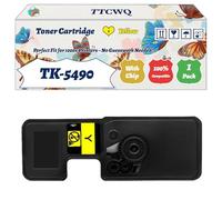 Compatible for Kyocera TK-5490 Toner Cartridge Work for Kyocera TK5490 TK-5490K 1T0C220NL1 TK-5490C 1T0C22CNL1 TK-5490M 1T0C22BNL1 TK-5490Y Printers (1 Pack Yellow)