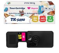 Compatible for Kyocera TK-5490 Toner Cartridge Work for Kyocera TK5490 TK-5490K 1T0C220NL1 TK-5490C 1T0C22CNL1 TK-5490M 1T0C22BNL1 TK-5490Y Printers (1 Pack Magenta)