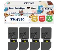 Compatible for Kyocera TK-5490 Toner Cartridges Work for Kyocera EcoSys MA2101cwfx PA2101cx MA2101cfx PA2101cwx Printers, with Chip, High Yield 3800 Pages, High-Definition Printing (4 Pack Black)