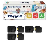 Compatible for Kyocera TK-5490K TK-5490C TK-5490M TK-5490Y Toner Cartridge Work for Kyocera EcoSys MA2101cfx EcoSys MA2101cwfx EcoSys PA2101cwx EcoSys Printers (3 Pack Black)