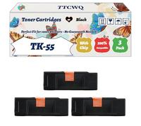 Compatible for Kyocera TK-55 Toner Cartridges Work for Kyocera FS-1920 FS-1920D FS-1920DN FS-1920N Printers, with Chip, High Yield 25000 Pages, High-Definition Printing (3 Pack Black)