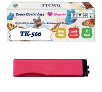 Compatible for Kyocera TK-560 Toner Cartridges Work for Kyocera FS-C5300DN FS-C5350DN Printers, with Chip, High Yield 22000 Pages, High-Definition Printing (1 Pack Magenta)