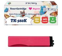 Compatible for Kyocera TK-560K TK-560C TK-560M TK-560Y Toner Cartridge Work for Kyocera FS-C5300DN FS-C5350DN Printers, with Chip, High Yield 22000 Pages, High-Definition Printing (1 Pack Magenta)