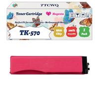 Compatible for Kyocera TK-570 Toner Cartridge Work for Kyocera FS-C5400DN Printers, with Chip, High Yield 26000 Pages, High-Definition Printing (1 Pack Magenta)