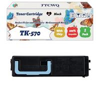 Compatible for Kyocera TK-570 Toner Cartridge Work for Kyocera FS-C5400DN Printers, with Chip, High Yield 26000 Pages, High-Definition Printing (1 Pack Black)