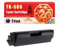 Compatible for Kyocera TK-580 ECOSYS P6021cdn FS-C5150DN Toner Cartridge Printers, With Chip Large Capacity 3500 Pages (1 Pack Black)