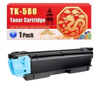 Compatible for Kyocera TK-580 ECOSYS P6021cdn FS-C5150DN Toner Cartridge Printers, With Chip Large Capacity 3500 Pages (1 Pack Cyan)